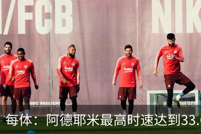 每体：阿德耶米最高时速达到33.6公里，全场冲刺多达39次